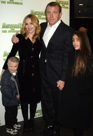 Rocco Ritchie with his parents and half-sister Lourdes Marie Ciccone
